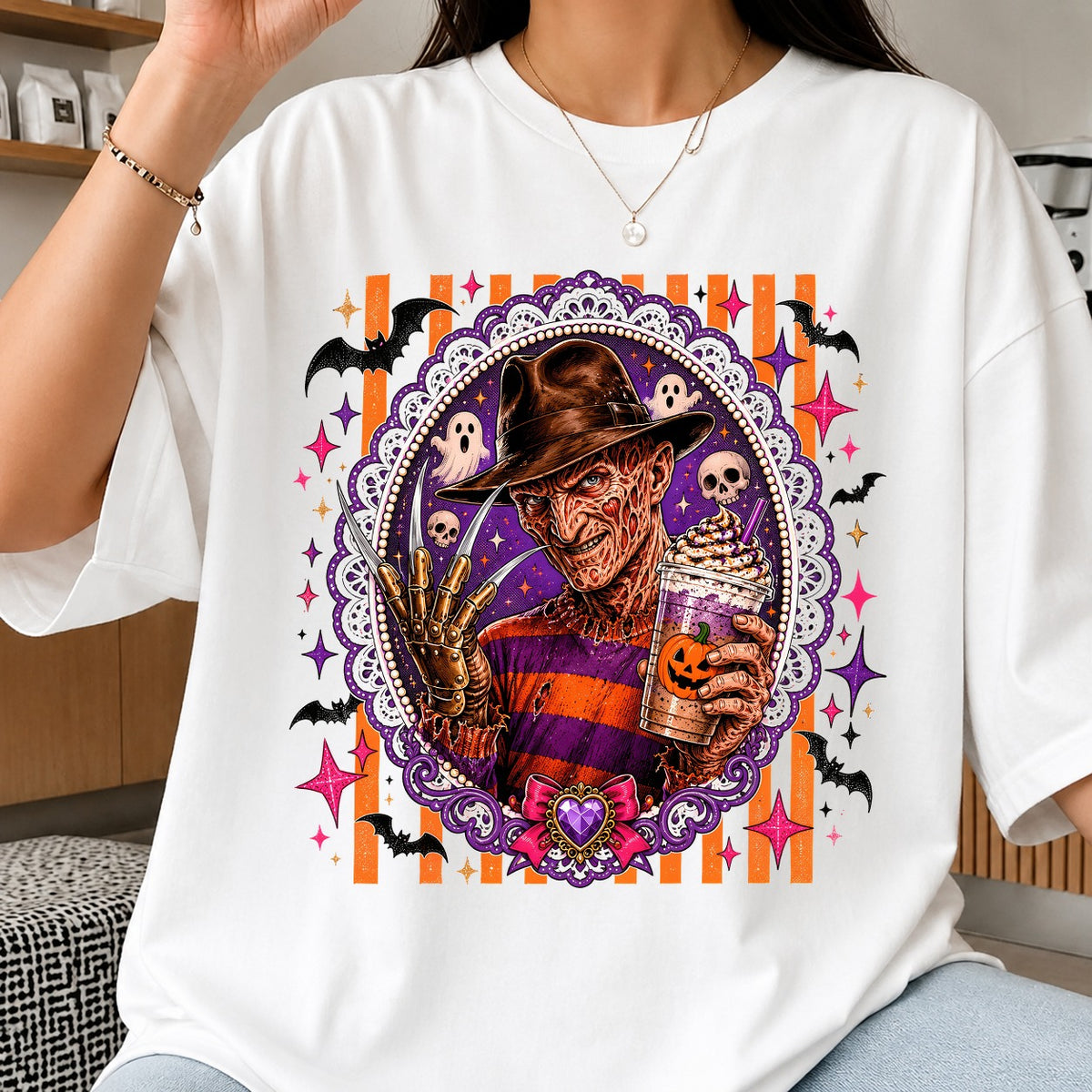 Freddy Krueger Halloween Coffee PNG | SvgBundleHub
