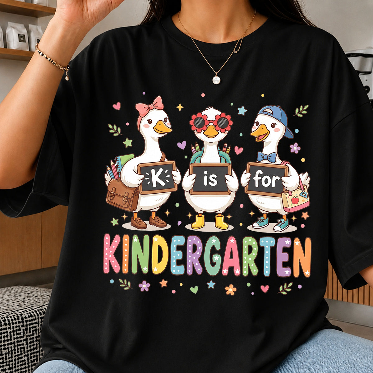 K Is For Kindergarten Duck PNG, Back To School PNG, Teacher PNG