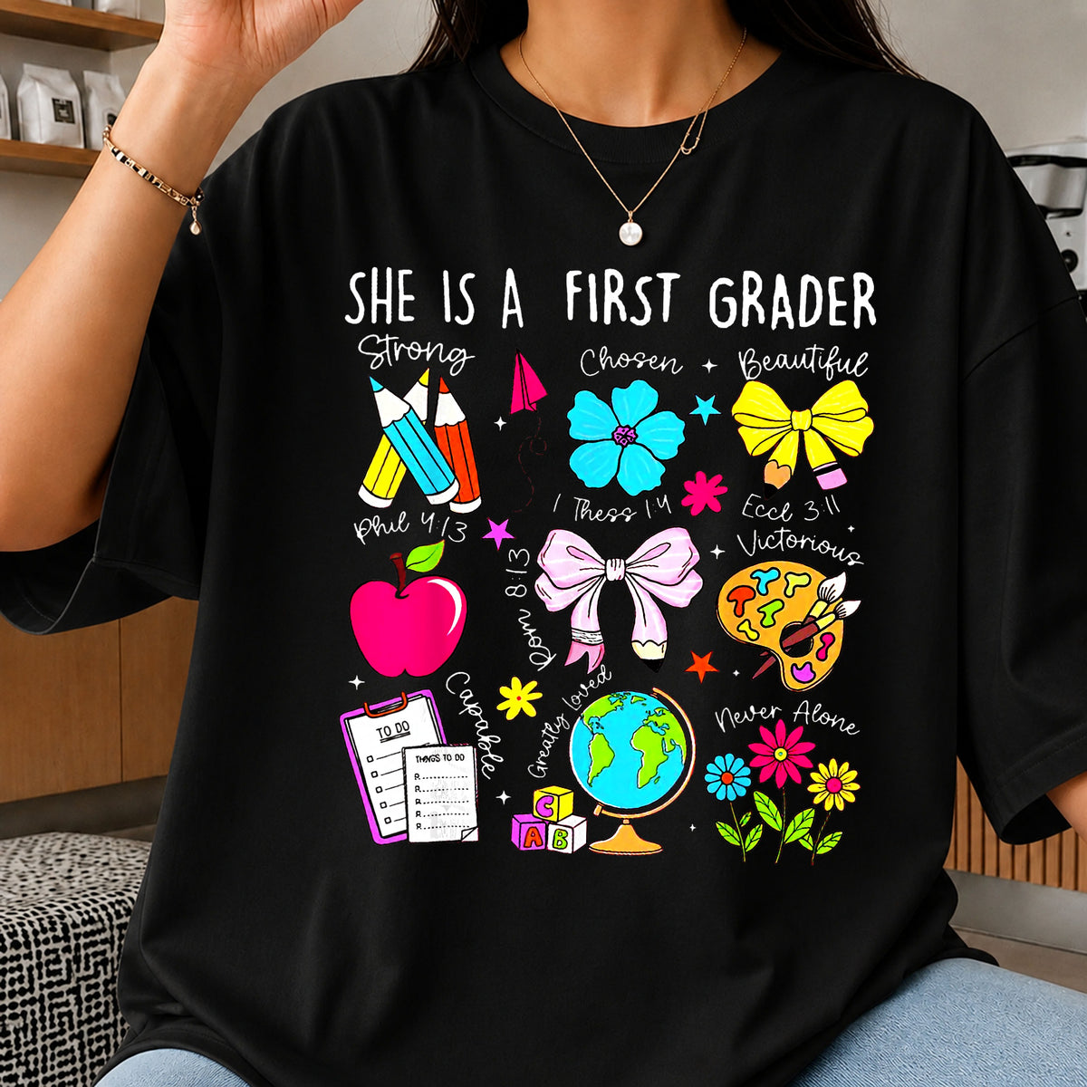 She Is A First Grader PNG, Back To School PNG, Girl Student PNG