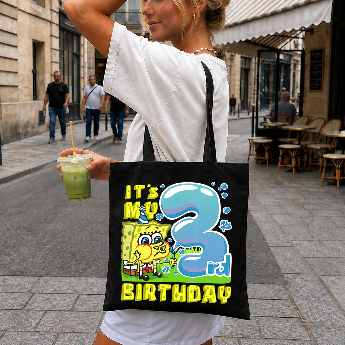Spongebob It's My 3rd Birthday Party Hat PNG