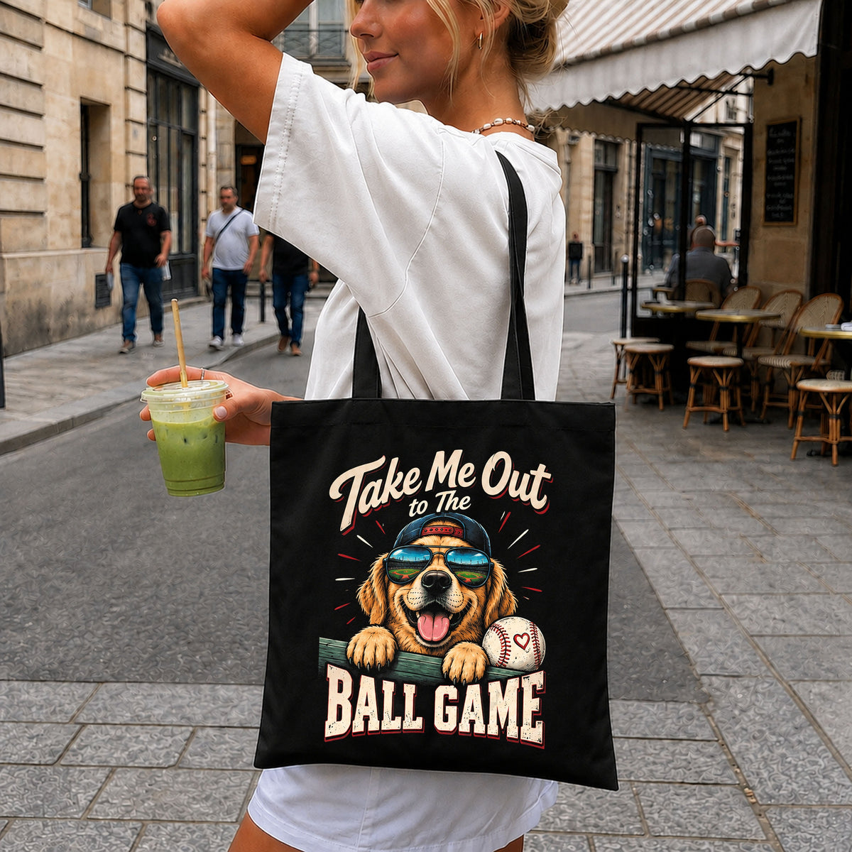 Take Me Out Ball Game Golden Retriever Baseball PNG