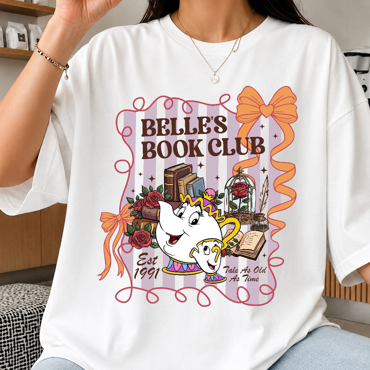 Belle's Book Club Tale As Old As Time PNG | SvgBundleHub