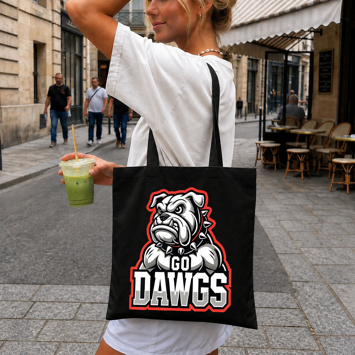 Go Dawgs Bulldog Mascot Spiked Collar Sports PNG