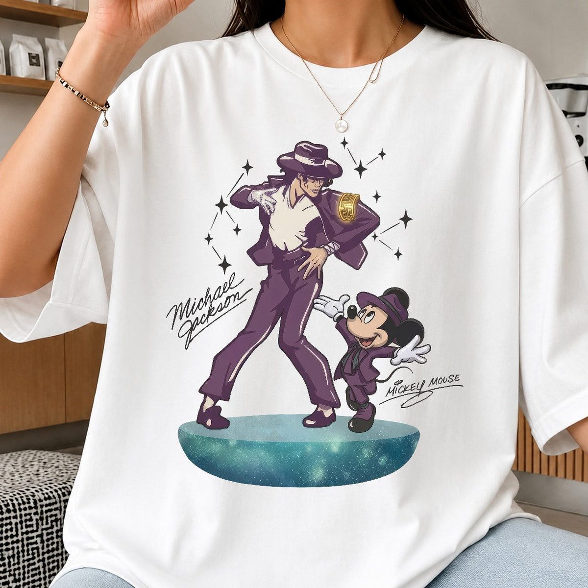 MJ & Mickey Mouse Dancing Pop Art PNG | SvgBundleHub