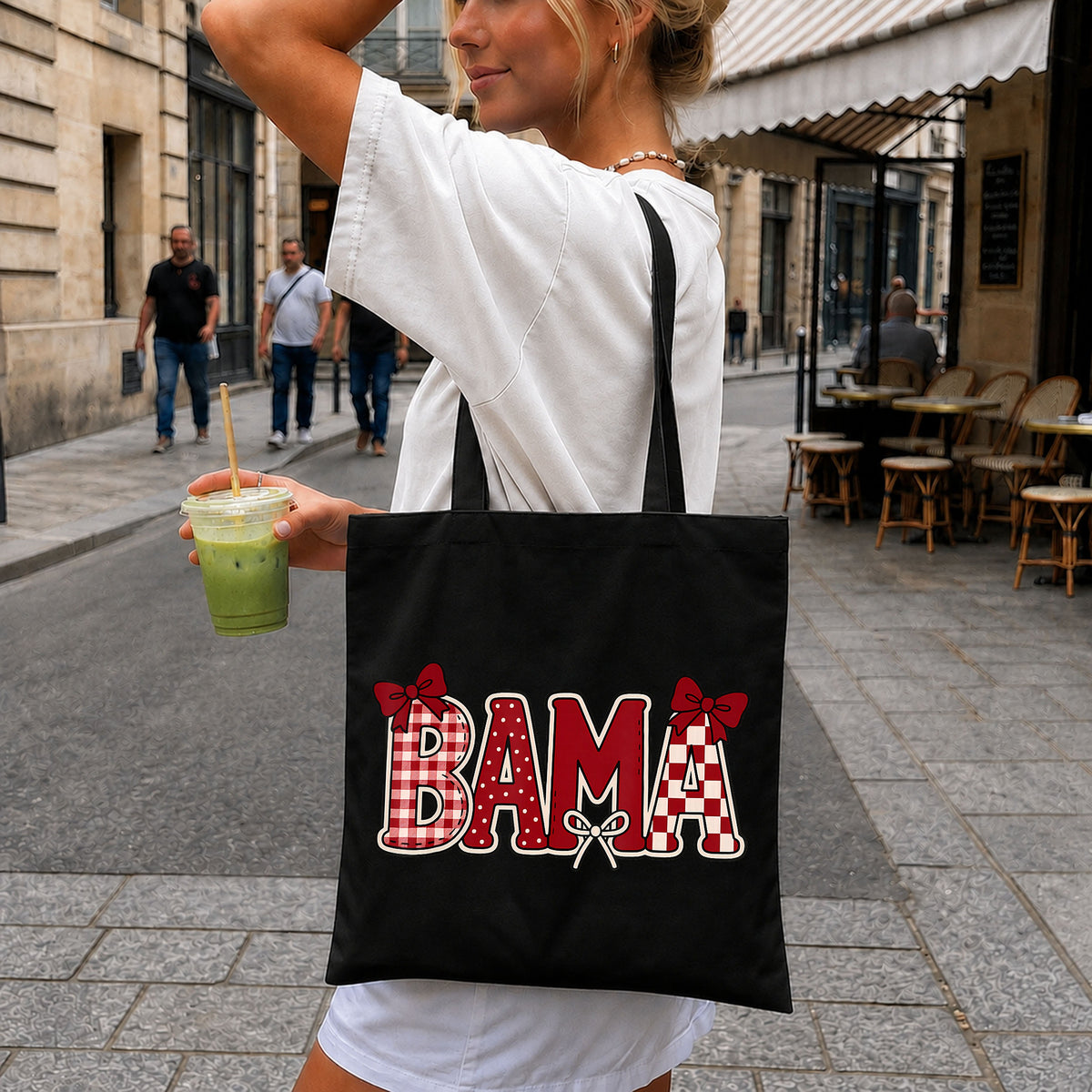 Bama Coquette Bow Crimson Plaid Checkered PNG