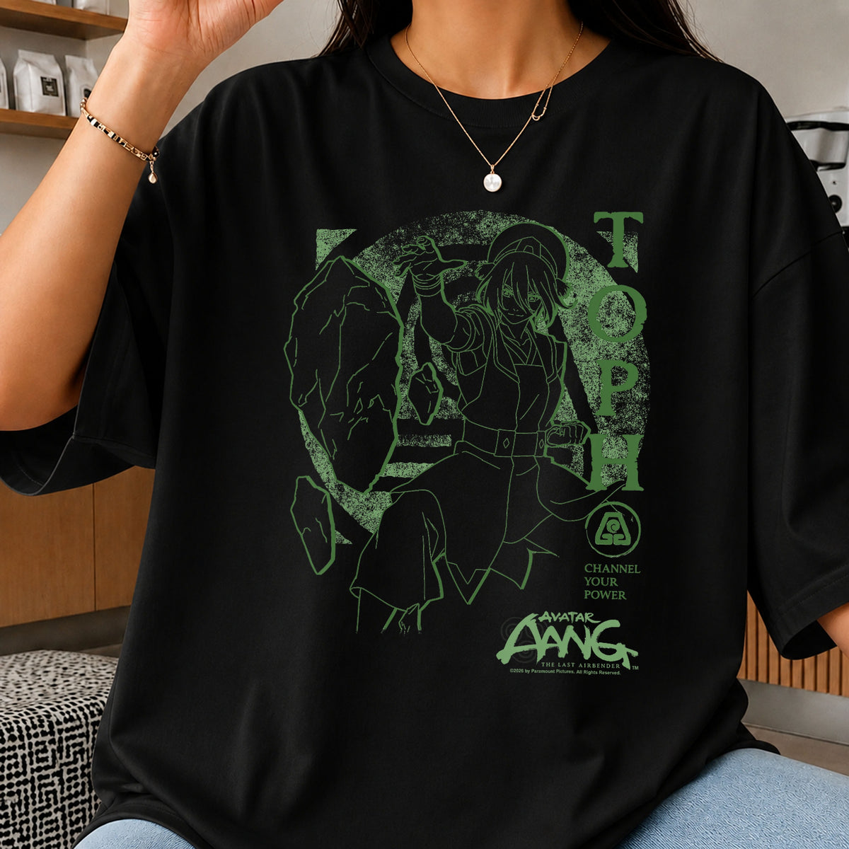 Toph Avatar The Last Airbender, Channel Your Power Green Grunge
