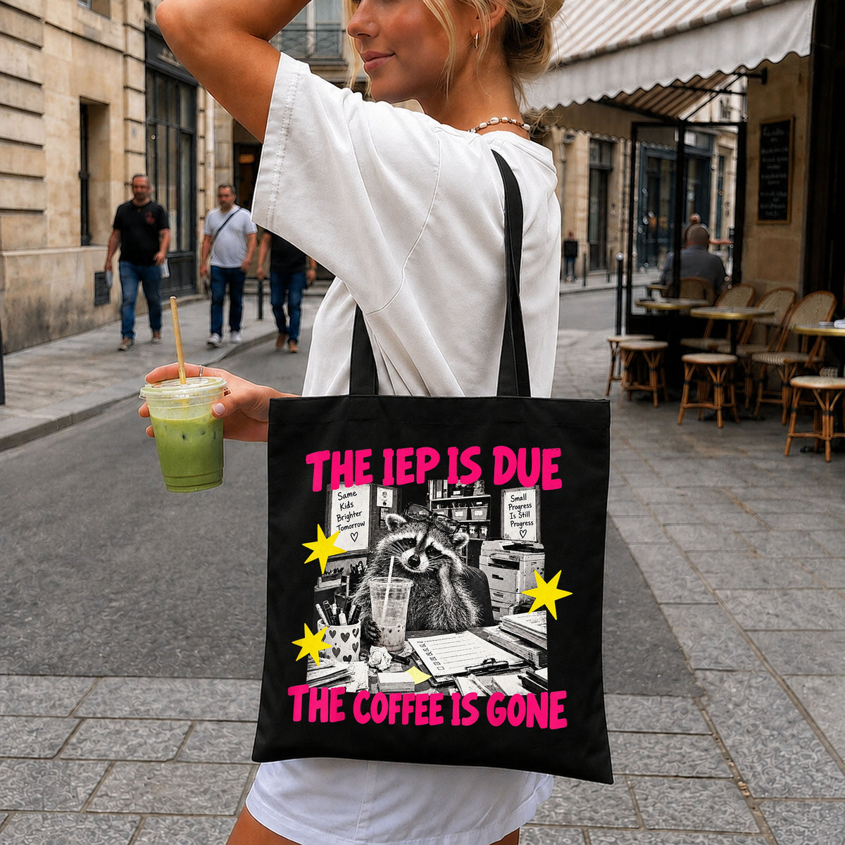 The IEP Is Due The Coffee Is Gone Raccoon PNG