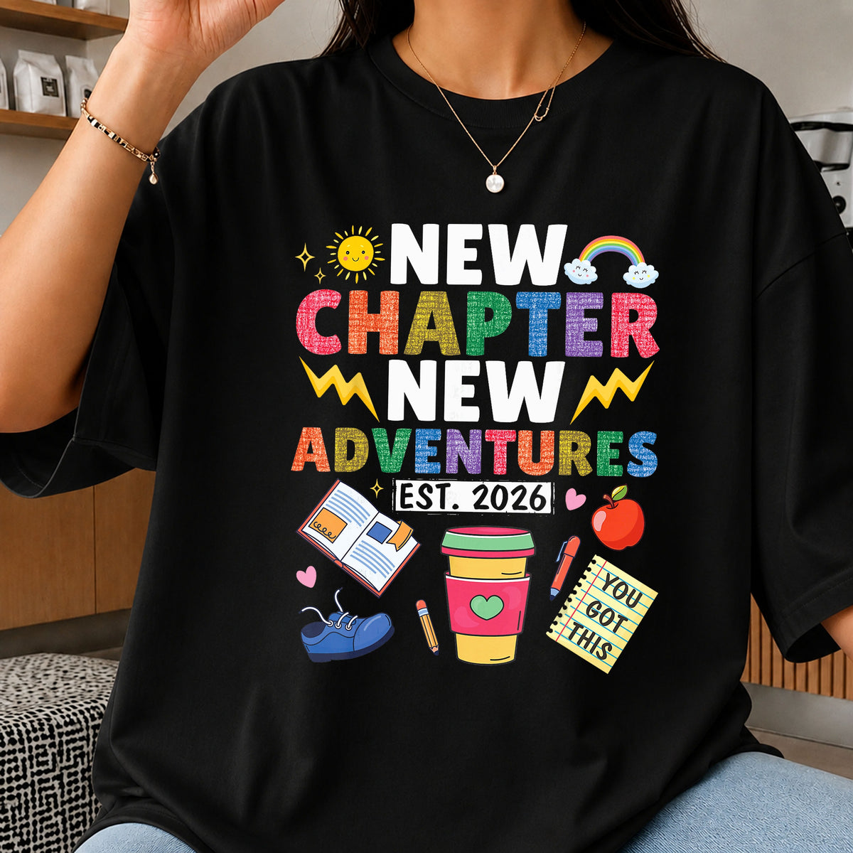 New Chapter New Adventures Est 2026 PNG, Back To School PNG, Teacher PNG