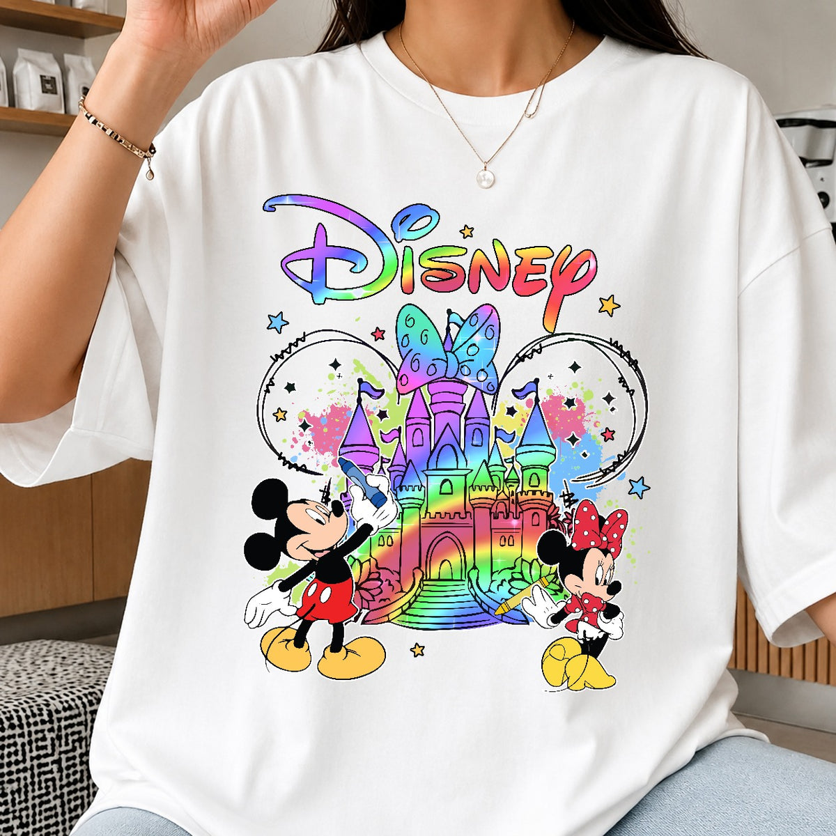 Mickey Minnie Castle Rainbow PNG | SvgBundleHub