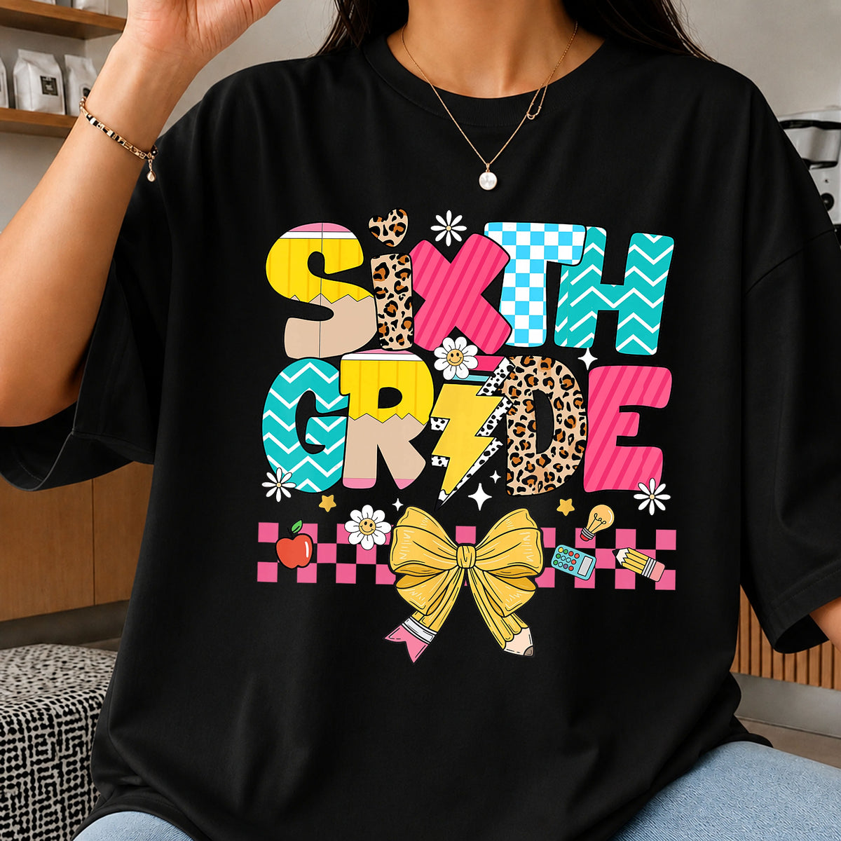 Sixth Grade PNG, Back To School PNG, Teacher Coquette PNG