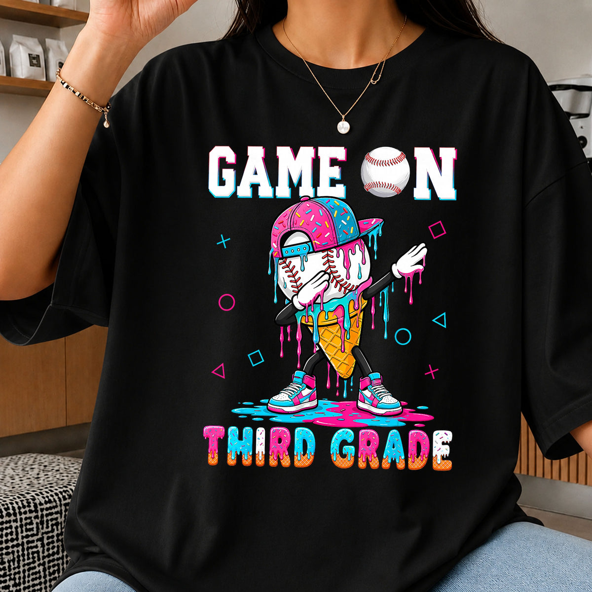 Game On Third Grade PNG, Dabbing Baseball PNG, Back To School PNG