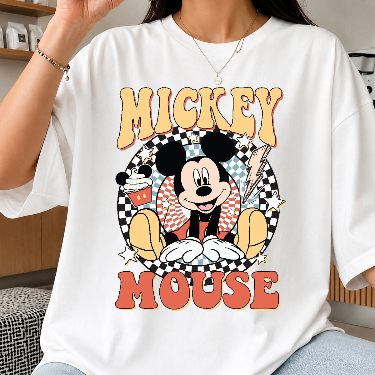 Mickey Mouse Retro Checkered PNG | SvgBundleHub