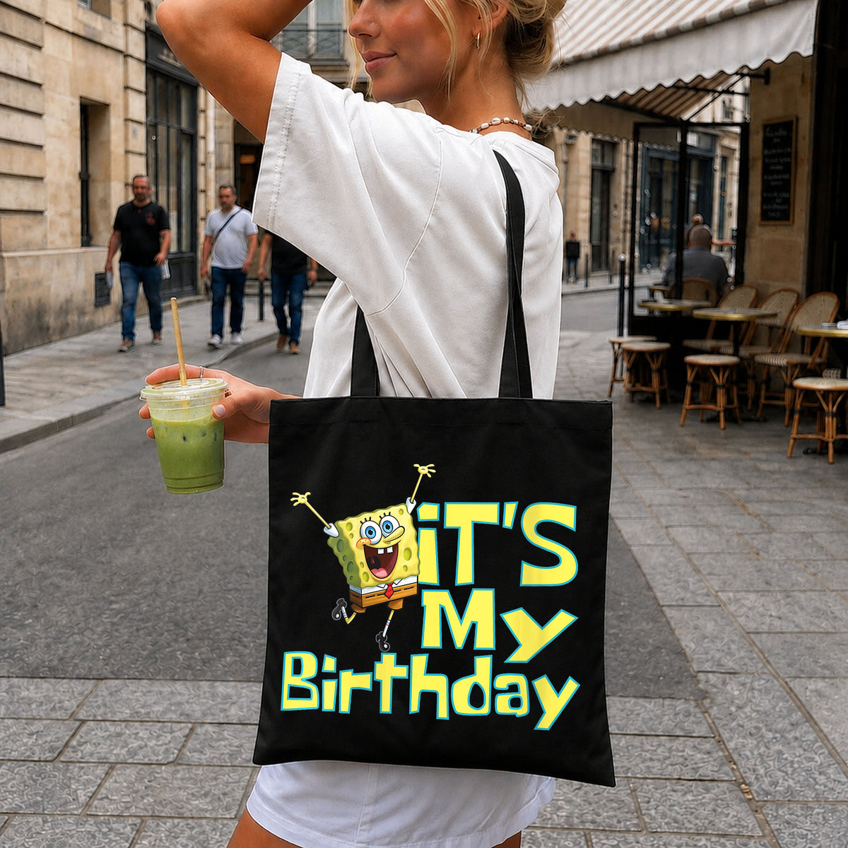 SpongeBob It's My Birthday Jumping Celebration PNG