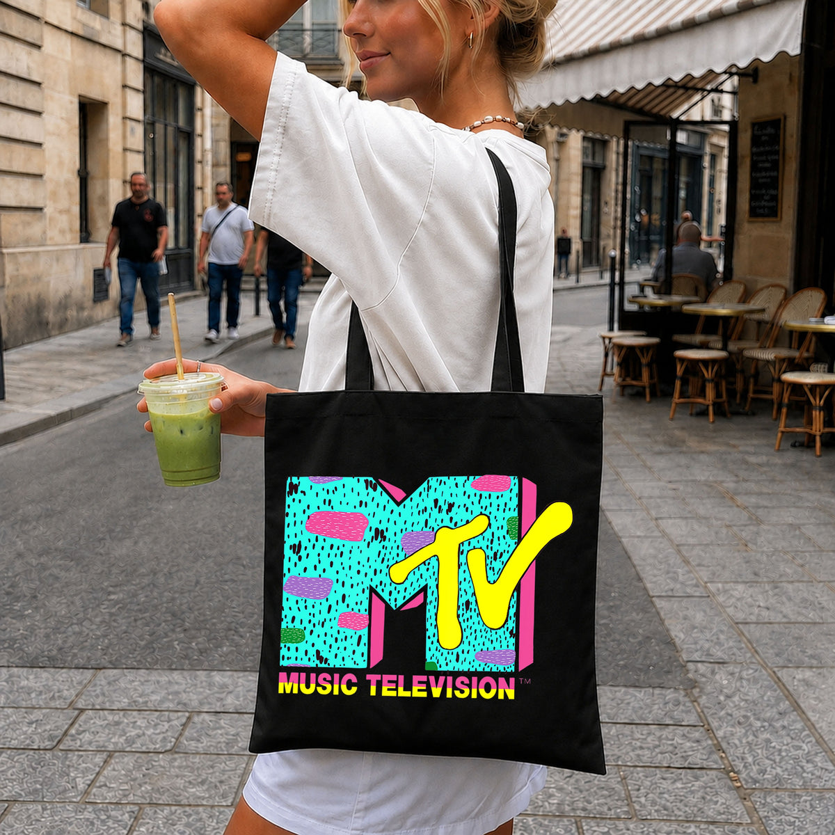 MTV Music Television Colorful Dalmatian Spots Retro Logo PNG