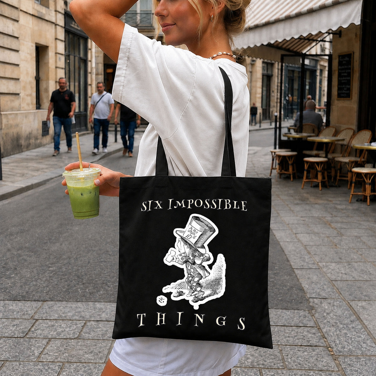 Six Impossible Things Mad Hatter Alice Wonderland PNG