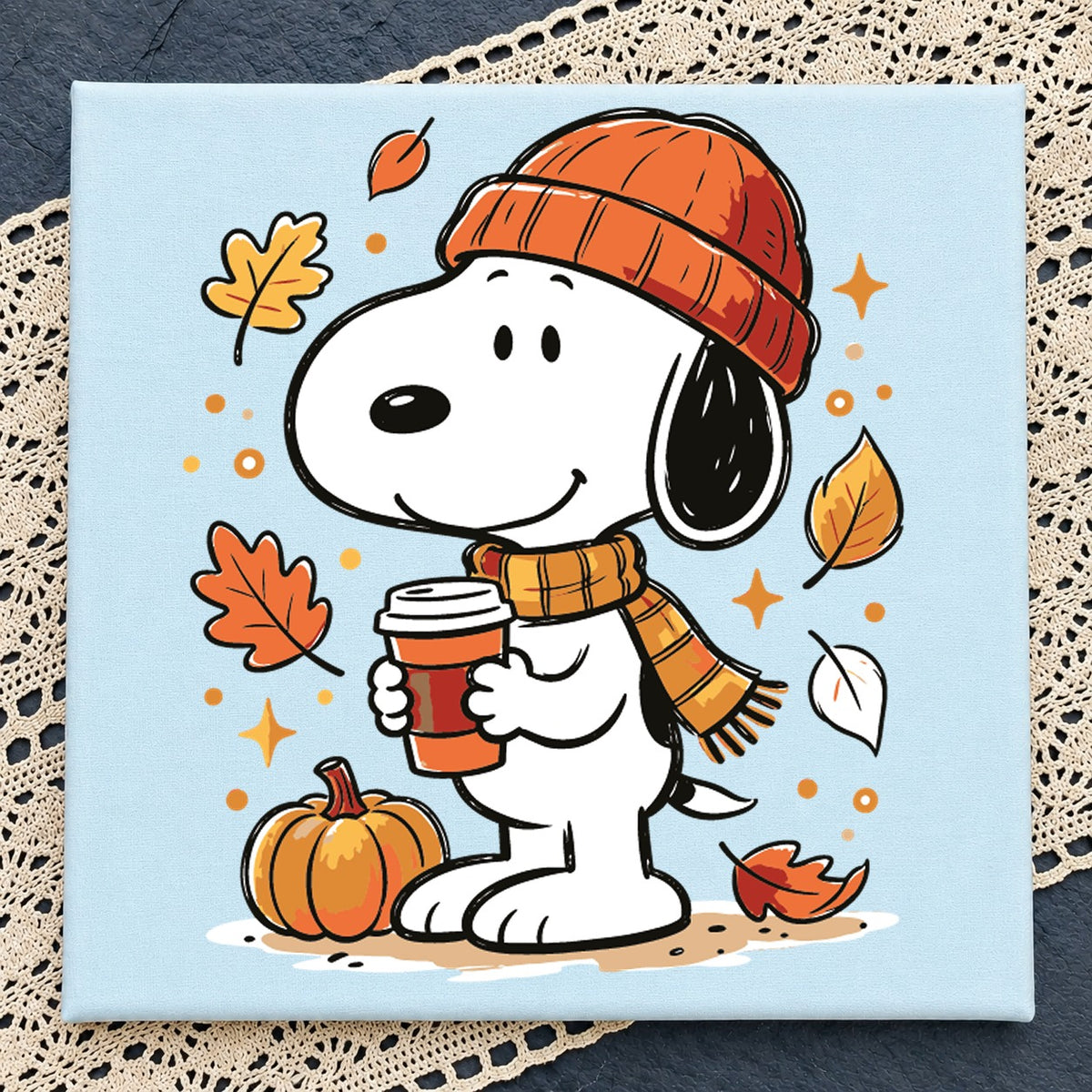 Snoopy Fall SVG, Autumn Pumpkin Coffee Cricut Cut File