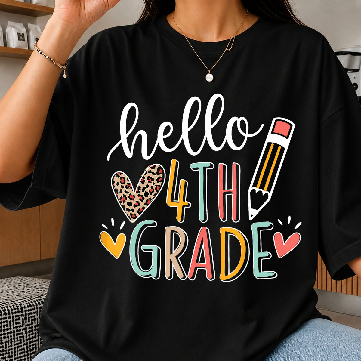 Hello 4th Grade PNG, Back To School PNG, Fourth Grade PNG