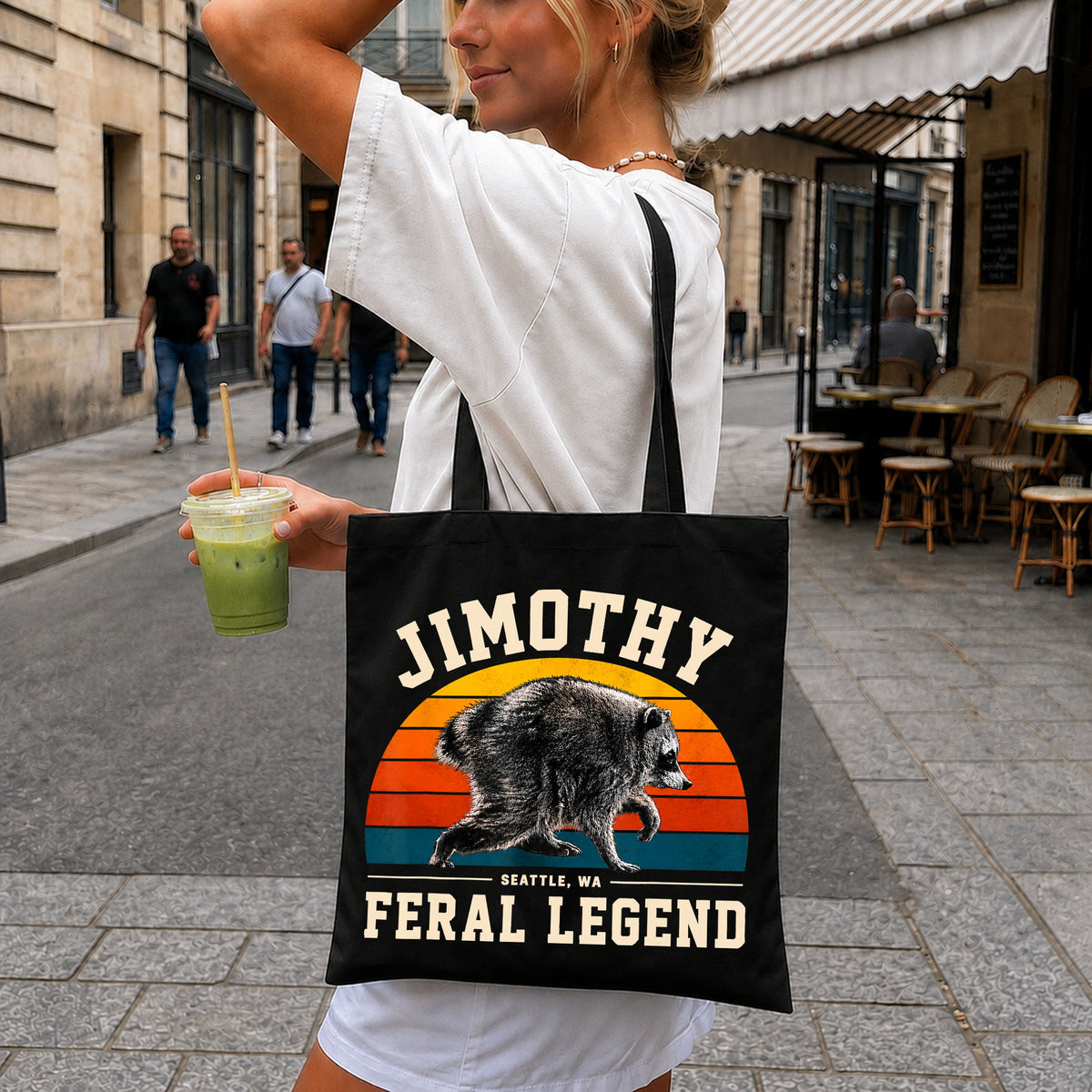 Jimothy Raccoon Feral Legend Seattle Retro Vintage PNG
