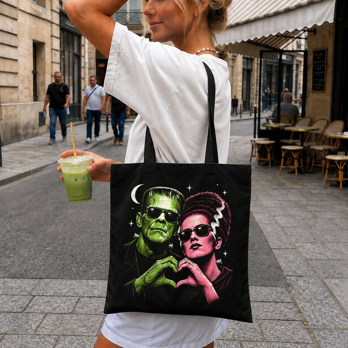 Frankenstein Bride Of Frankenstein Cool Couple Halloween PNG