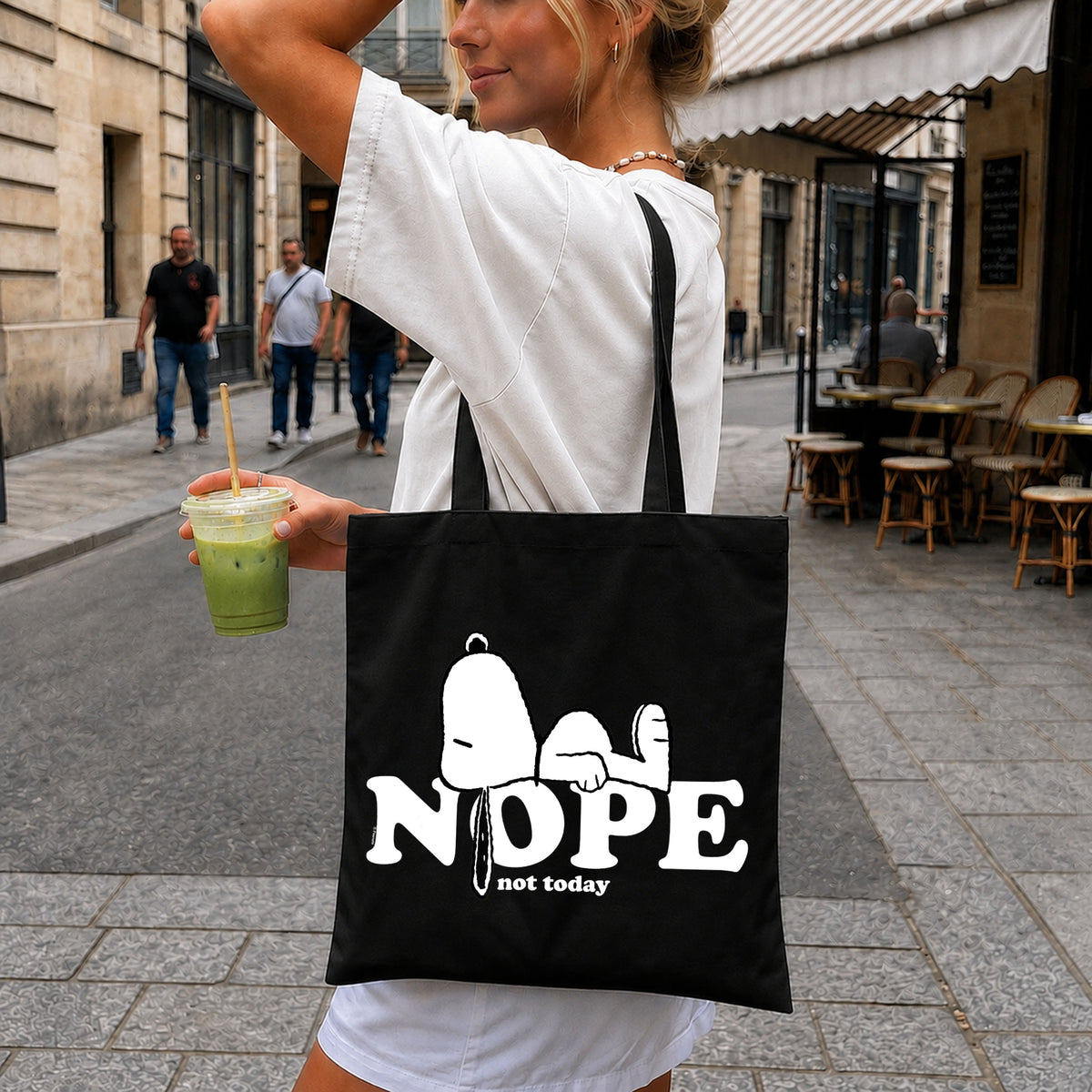 Snoopy Nope Not Today Lazy Funny Quote PNG