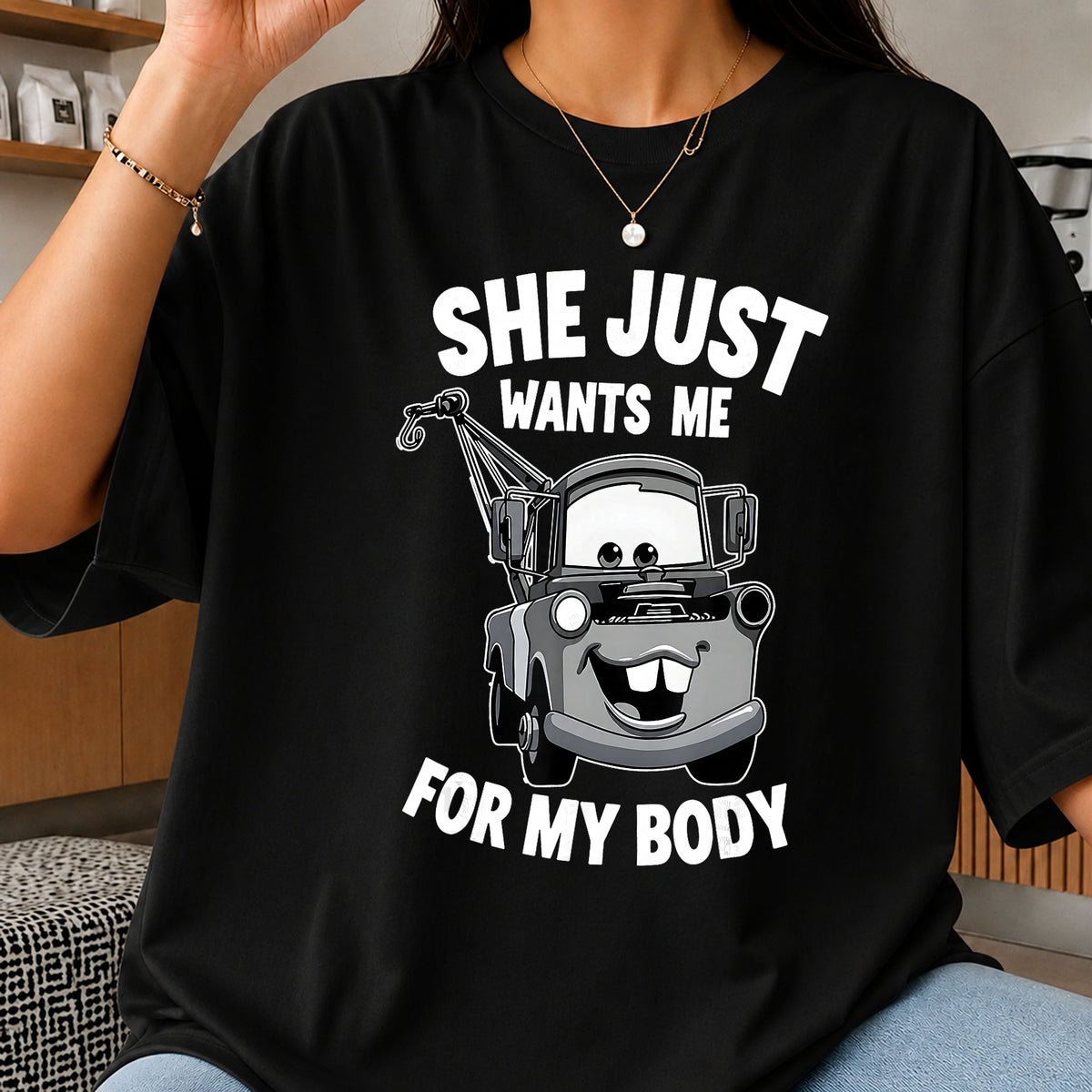 Funny Mater Tow Truck PNG, She Just Wants Me For My Body, Disney Cars PNG