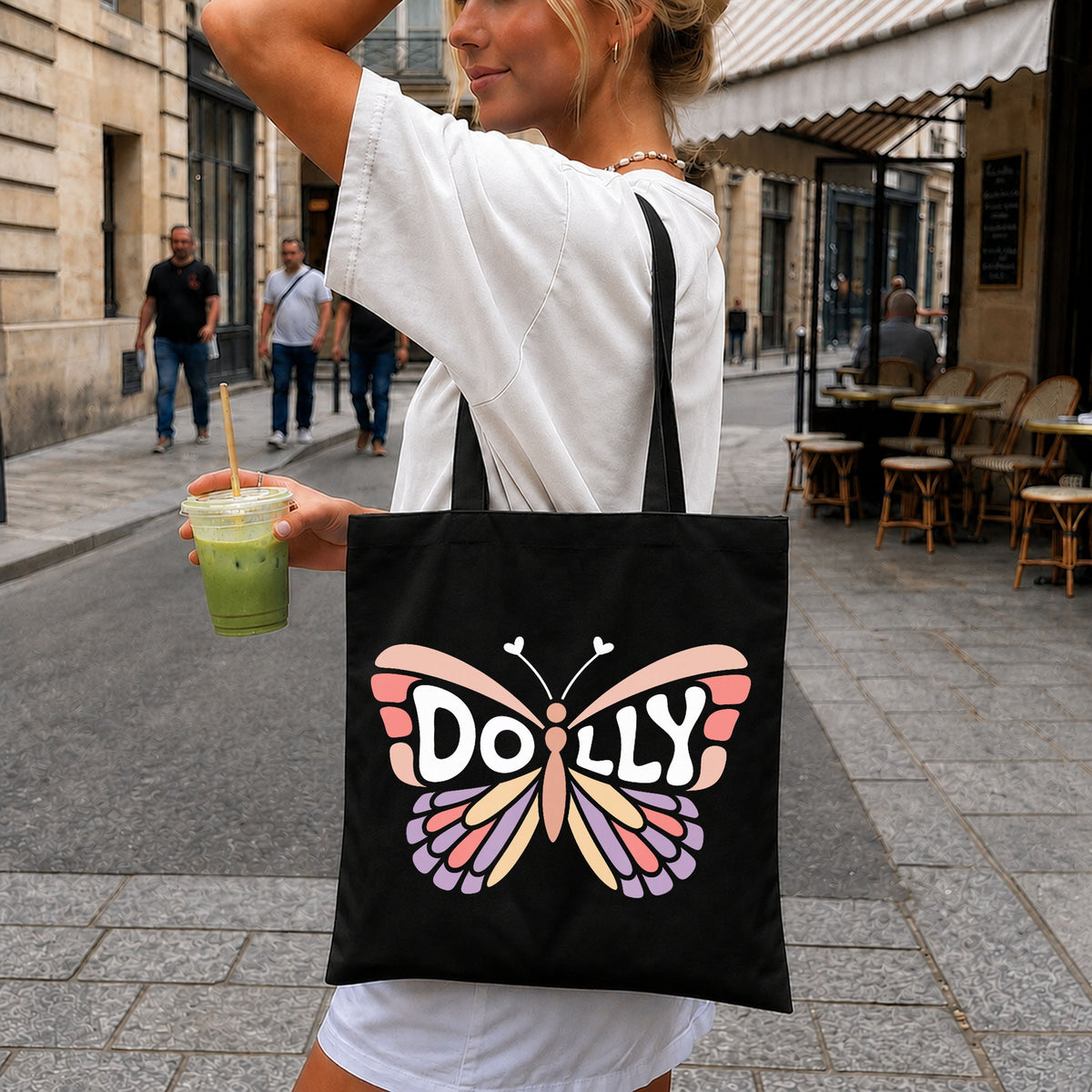 Dolly Butterfly Retro Boho Country Music Fan PNG