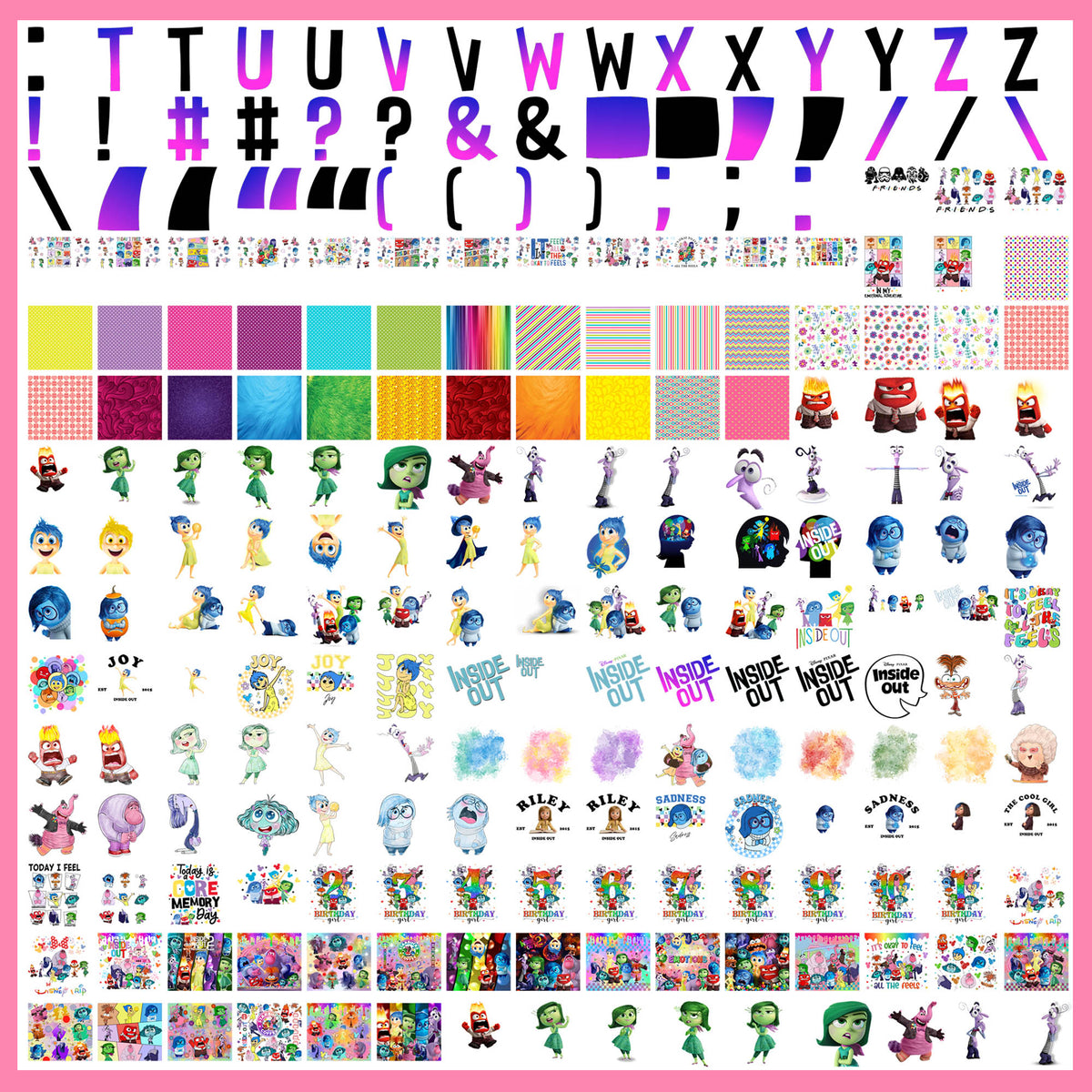 Inside Out 2 Emotions Bundle SVG PNG | SvgBundleHub