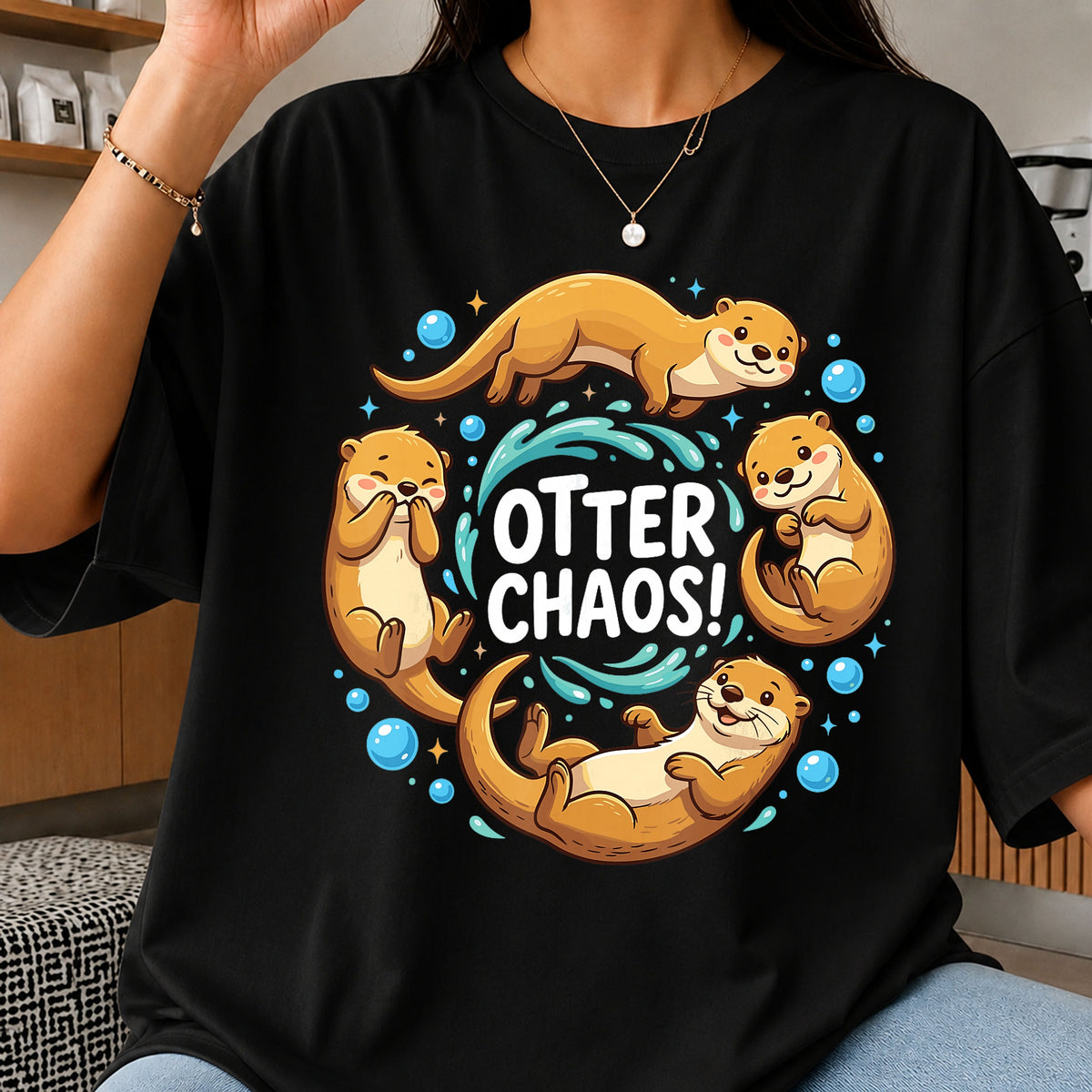 Otter Chaos PNG, Cute Otter Clipart, Funny Otter PNG