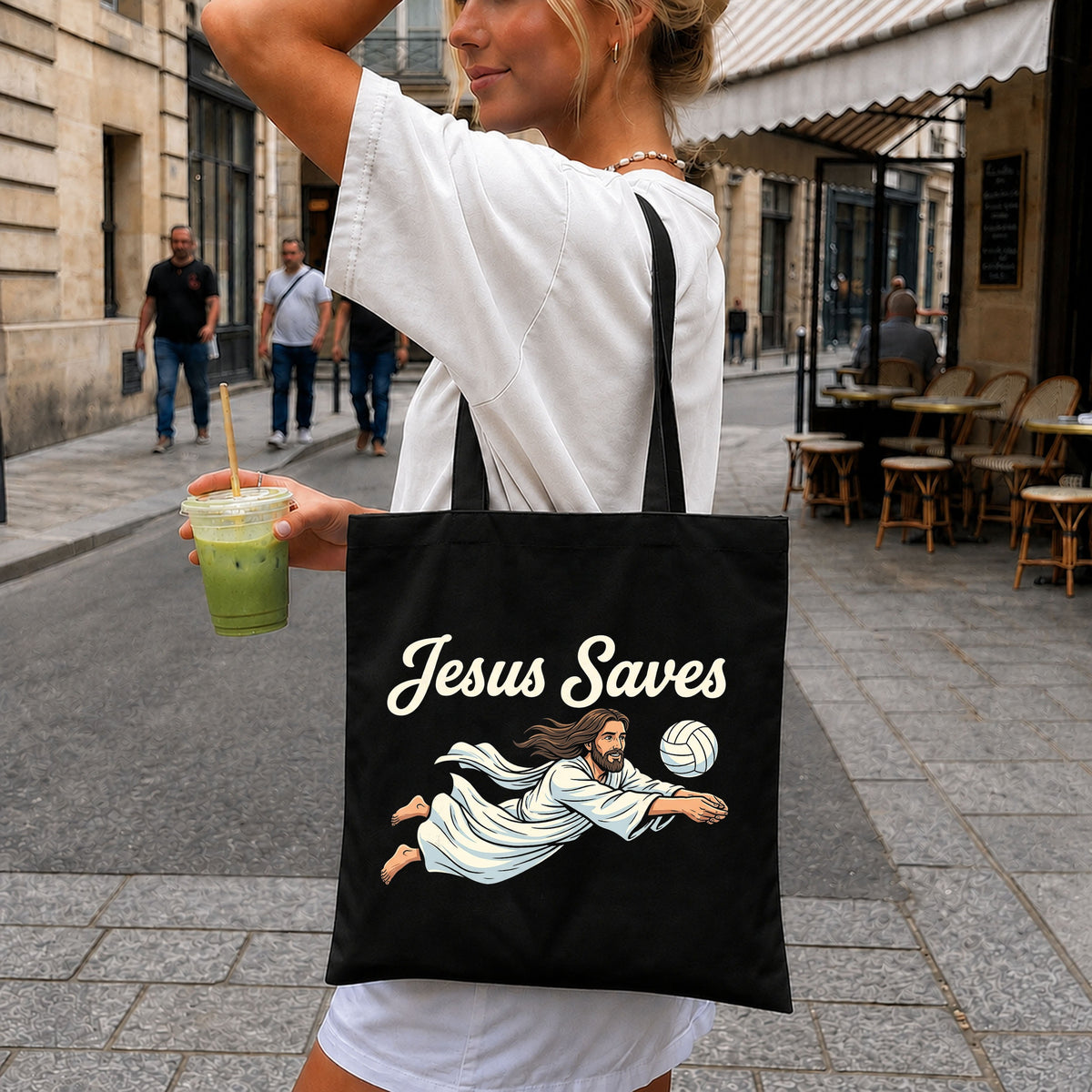 Jesus Saves Volleyball Diving Funny Christian Sport PNG