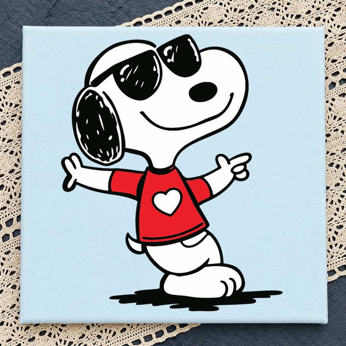 Snoopy Cool Sunglasses Valentine Cricut Cut File SVG