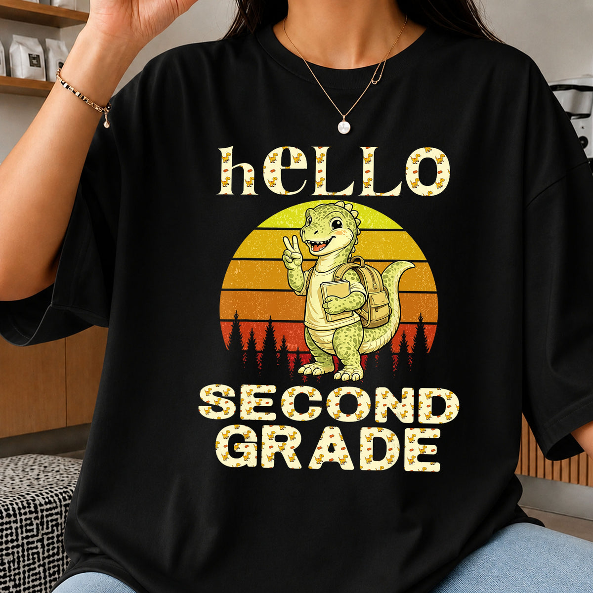 Hello Second Grade Dinosaur PNG, Back To School PNG, Dino PNG