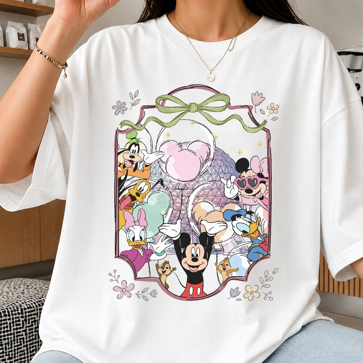 Mickey & Friends Epcot Bow PNG | SvgBundleHub