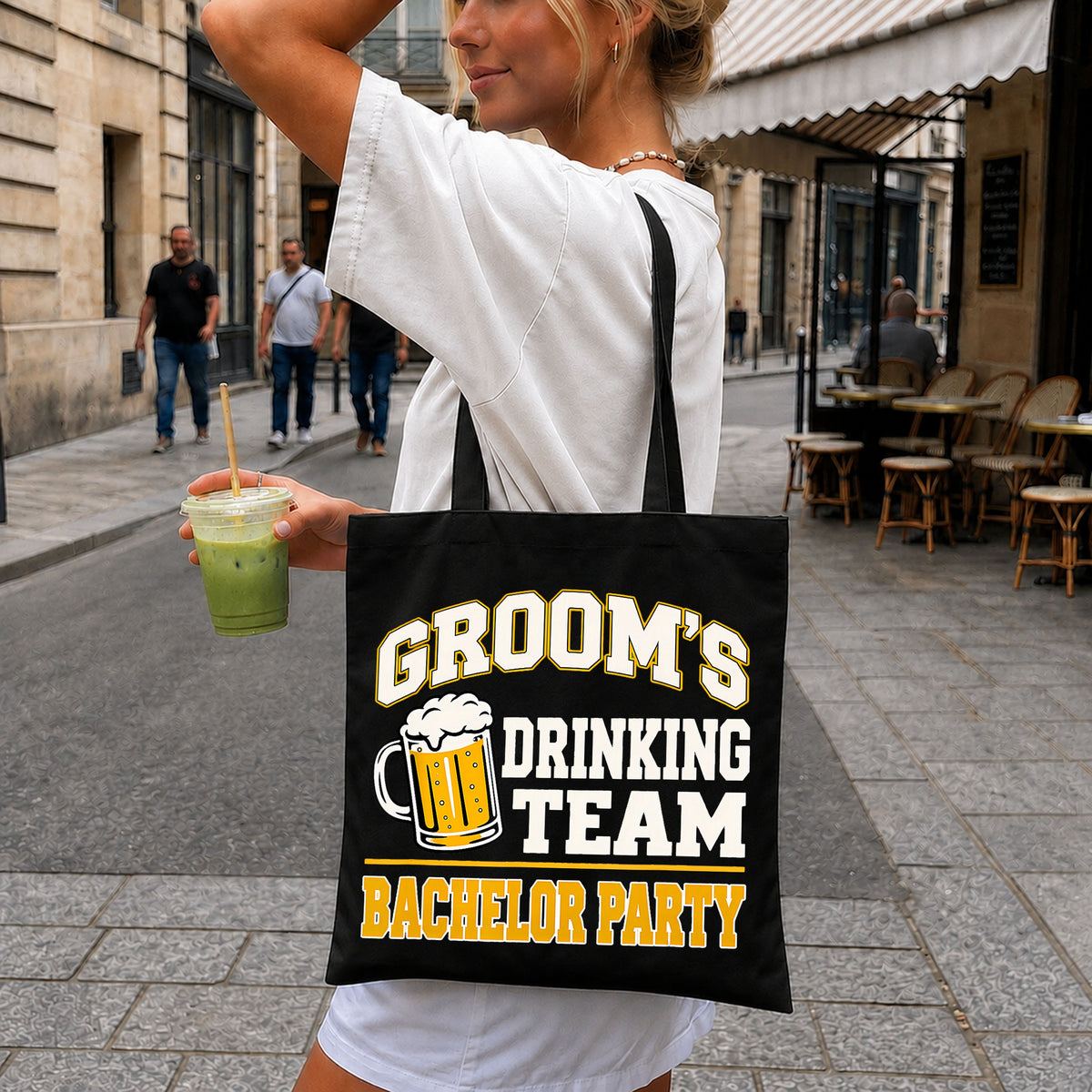 Groom's Drinking Team Bachelor Party Beer Mug PNG