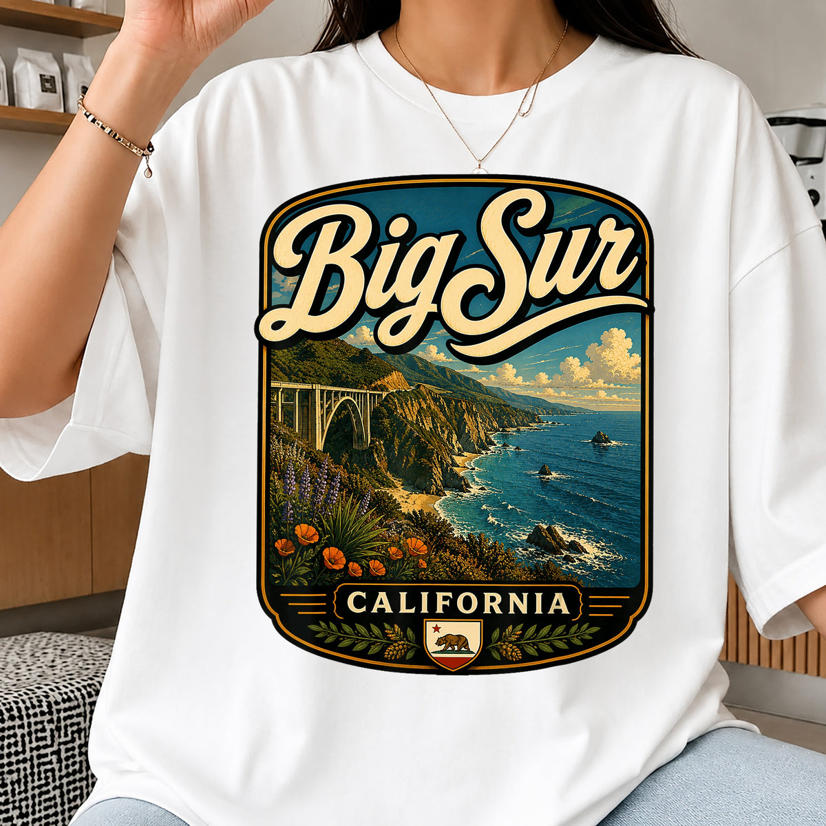 Big Sur California PNG, Vintage Travel Sticker PNG, Retro PNG