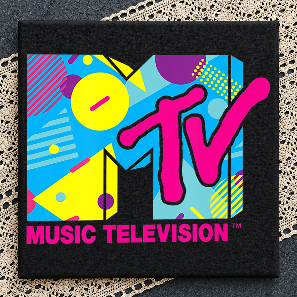 MTV Music Television 80s Retro Colorful Logo Clipart PNG