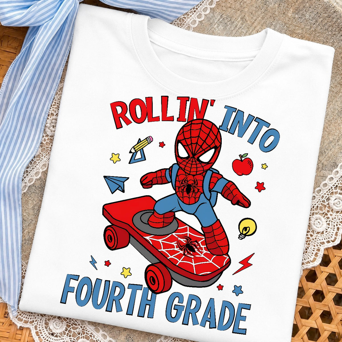 Rollin Into School Spiderman PNG | SvgBundleHub