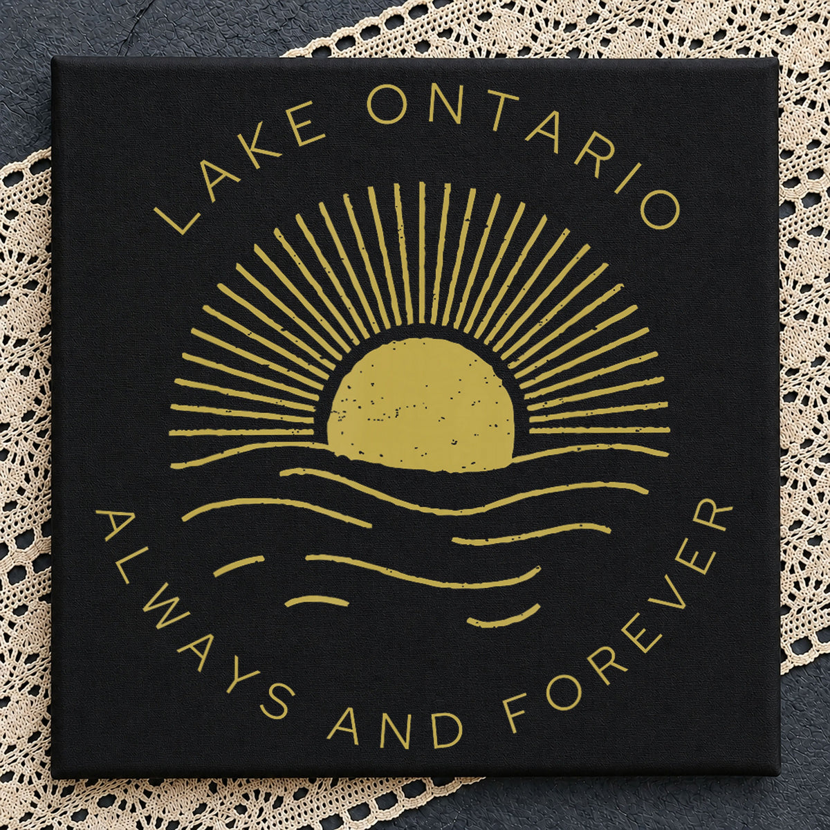 Lake Ontario Always And Forever Sunrise Waves Circle PNG