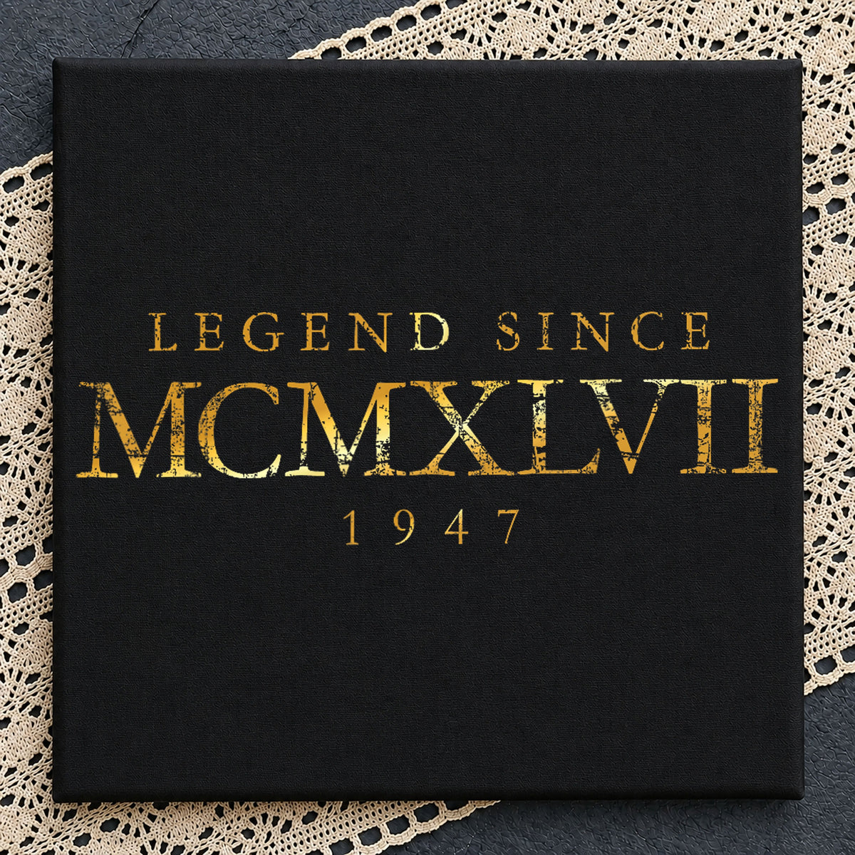 Legend Since 1947 MCMXLVII Roman Numeral Birthday PNG