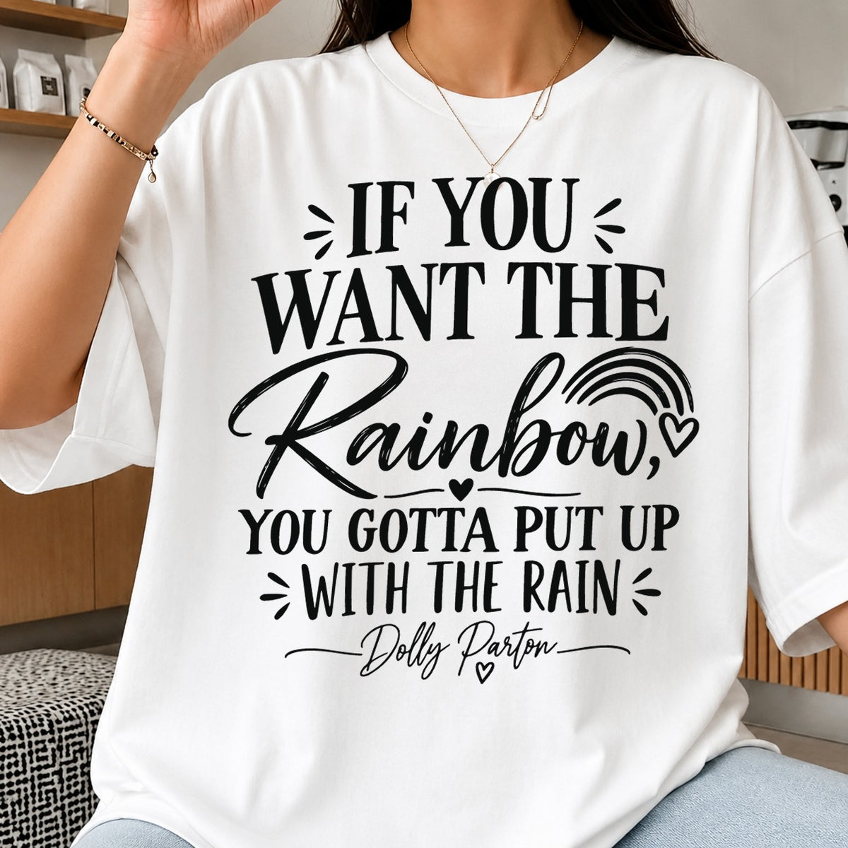 Dolly Parton Rainbow Quote SVG, Funny Animal Clipart Design
