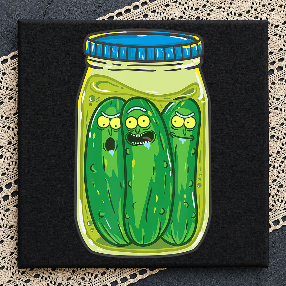 Pickle Rick Jar Funny Cartoon Character Clipart PNG
