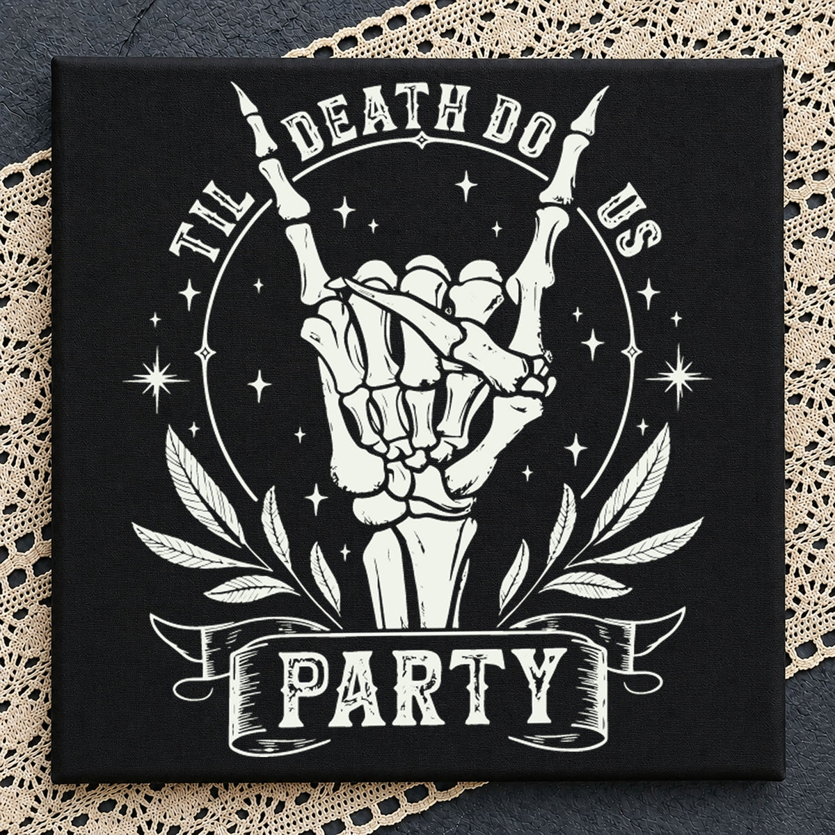 Till Death Do Us Party SVG, Skeleton Hand Cricut Design