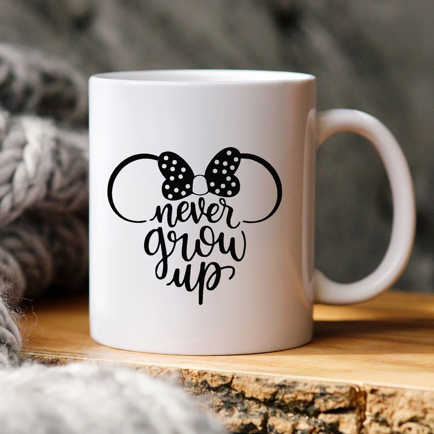 Minnie Mouse Never Grow Up SVG, Disney SVG, Mouse Ears PNG