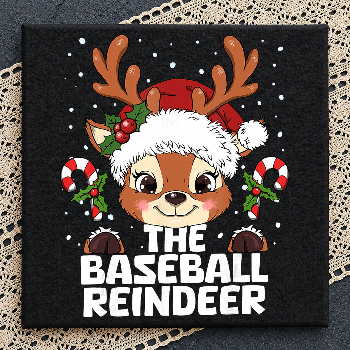 The Baseball Reindeer Christmas Santa Hat Clipart PNG