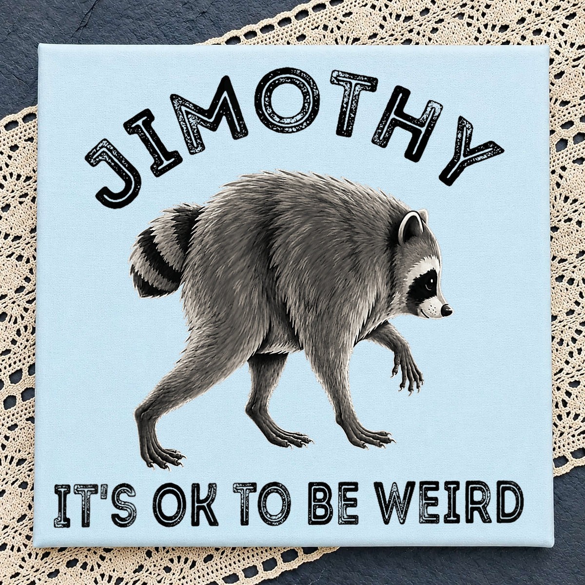 Jimothy Its Ok To Be Weird Raccoon PNG, Funny Raccoon PNG, Weird Raccoon PNG