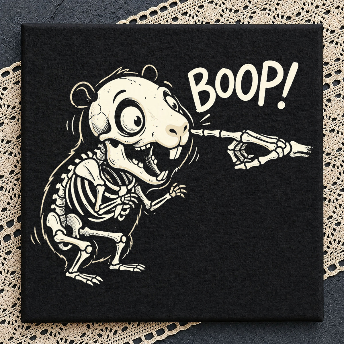 Skeleton Rat Boop Funny Halloween Rodent Humor PNG
