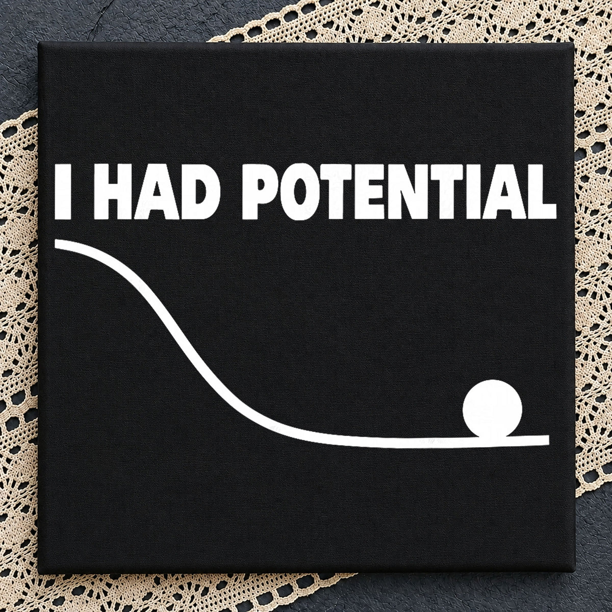 I Had Potential Funny Sarcastic Motivational Quote PNG