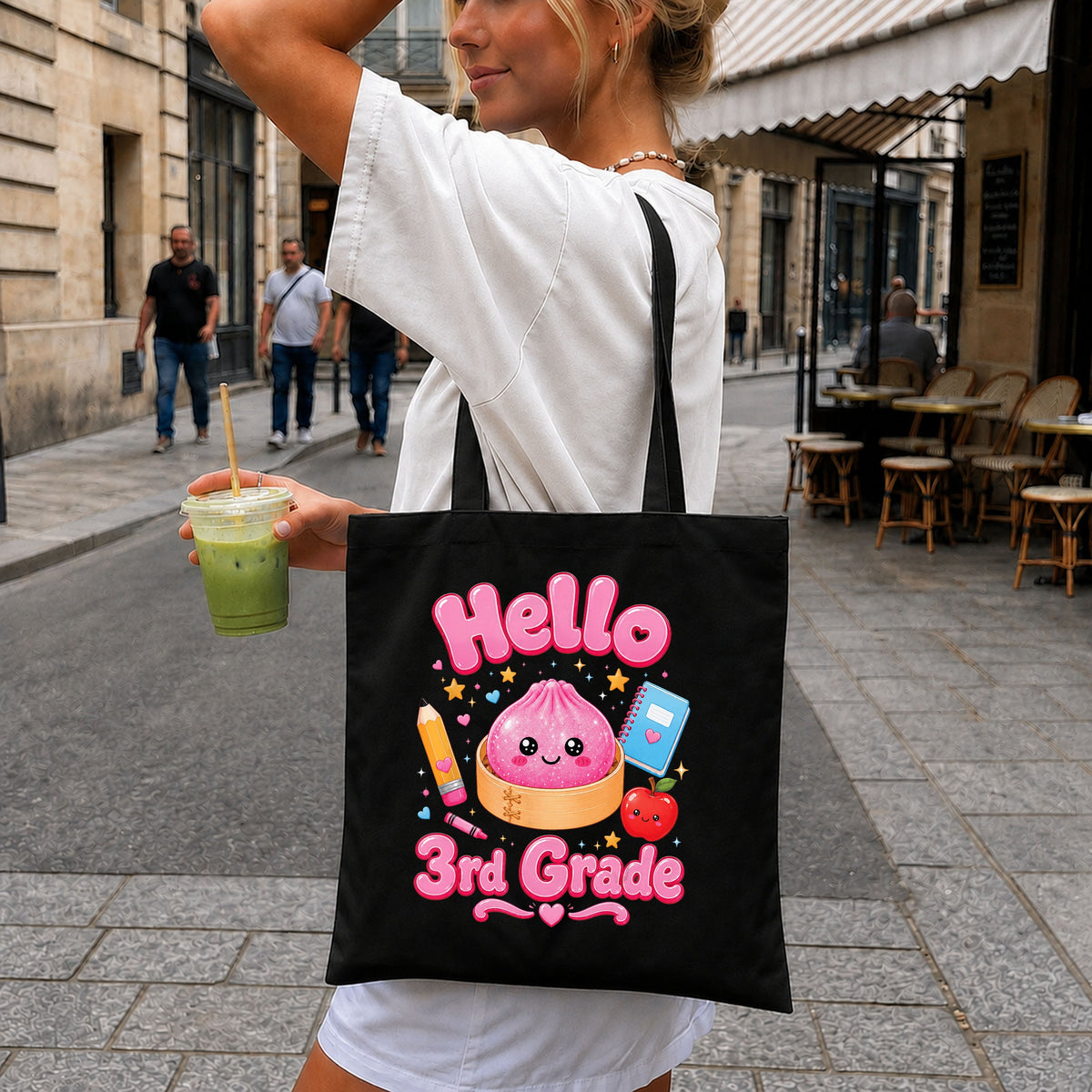 Hello 3rd Grade PNG, Cute Dumpling Back To School PNG, Kids PNG