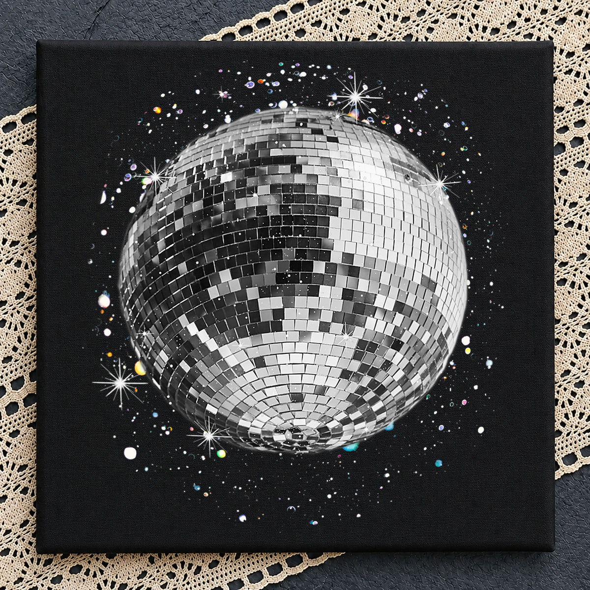 Disco Mirror Ball Glitter Sparkle Party Retro PNG