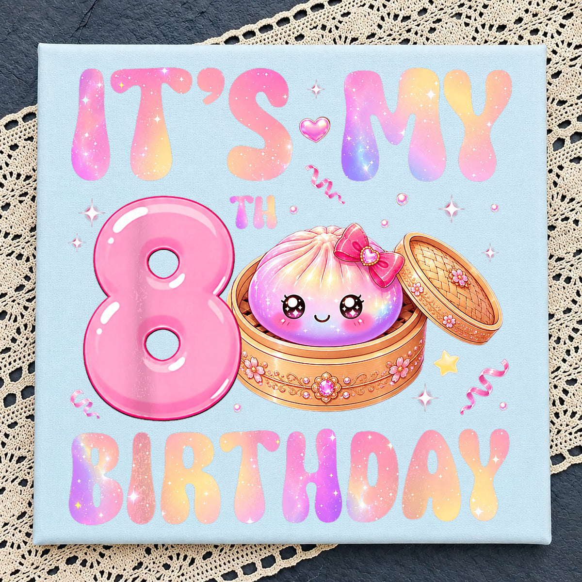 Its My 8th Birthday Dumpling PNG, Cute Kawaii, Birthday PNG