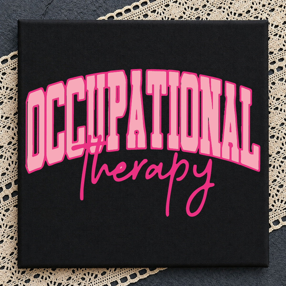 Occupational Therapy Varsity Arch Pink College Text PNG